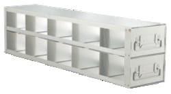 Alkali Scientific&trade; Alkali Scientific&trade; Upright Stainless-Steel Freezer Racks for 3.75″ Cardboard Boxes 5x2 Configuration, 10 Box Capacity