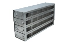 Alkali Scientific&trade; Stainless Steel Upright Freezer Drawer Rack for MATRIX Boxes, FluidX Boxes & Micronic Racks – 24 Box Capacity