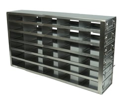 Alkali Scientific&trade; Stainless Steel Freezer Racks with Drawers, 5 x 6 Configuration, 30 Box Capacity, for 2