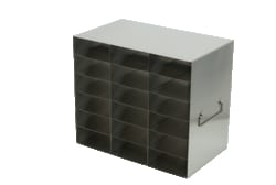 Alkali Scientific&trade; Stainless Steel Upright Freezer Rack for 96-Well Flipper Reversible Boxes, 3 x 6 Configuration, 18 Box Capacity