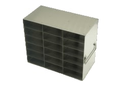 Alkali Scientific&trade; Stainless Steel Upright Freezer Rack for 25-Place Slide Boxes, 18 Box Capacity