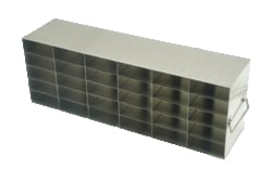 Alkali Scientific&trade; Stainless Steel Upright Freezer Rack for 25-Place Slide Boxes, 6x5, 30 Box Capacity