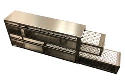 Alkali Scientific&trade; Upright Freezer Drawer Rack for 15ml and 50ml Centrifuge Tubes, 80 Tubes 15mL and 39 Tubes 50mL