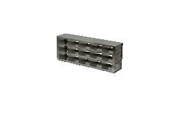 Alkali Scientific&trade; Stainless Steel Freezer Racks with Drawers, 5 x 3 Configuration, 15 Box Capacity, for 3