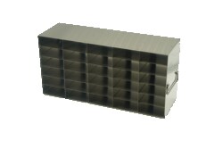 Alkali Scientific&trade; Stainless Steel Upright Freezer Rack for 25-Place Slide Boxes, 5x6, 30 Box Capacity