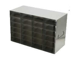 Alkali Scientific&trade; Stainless Steel Upright Freezer Rack for 96-Well Flipper Reversible Boxes, 4 x 6 Configuration, 24 Box Capacity