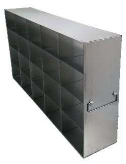 Alkali Scientific&trade; Upright Freezer Drawer Racks for Standard 3.75″ Boxes- Rack Only- 5 Boxes Deep x 4 Boxes High