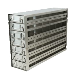 Alkali Scientific&trade; Upright Freezer Drawer Rack for 96 Deep-Well Microtiter Boxes; 6 x 7 Configuration, 42 Box Capacity