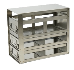 Alkali Scientific&trade; Upright Freezer Combination Drawer Racks for 2″ Boxes and Storage Bottles, 2x2 configuration