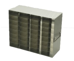 Alkali Scientific&trade; Stainless-Steel Upright Freezer Rack for 25-Place Slide Boxes, 32 Box Capacity