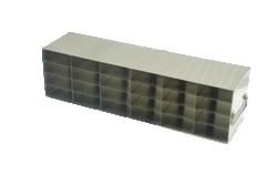 Alkali Scientific&trade; Stainless Steel Upright Freezer Rack for 25-Place Slide Boxes, 6x4, 24 Box Capacity