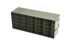 Alkali Scientific&trade; Stainless Steel Upright Freezer Rack for 25-Place Slide Boxes, 5x5, 25 Box Capacity