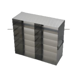 Alkali Scientific&trade; Stainless Steel Upright Freezer Rack for Plasma Boxes, 3x3 configuration, 9 Box Capacity