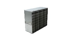 Alkali Scientific&trade; Stainless Steel Upright Freezer Rack for 0.2ml Tube 96-Well PCR Boxes 4 x 8 Configuration, 32 Box Capacity