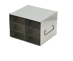 Alkali Scientific&trade; Stainless Steel Upright Freezer Rack for 96-Well Flipper Reversible Boxes, 2 x 3 Configuration, 6 Box Capacity