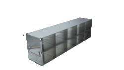 Alkali Scientific&trade; Upright Freezer Drawer Racks for Standard Large 3.75″ Boxes- Rack Only- 5 Boxes Deep x 2 Boxes High