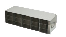 Alkali Scientific&trade; Stainless Steel Upright Freezer Rack for 96-Well Flipper Reversible Boxes, 5 x 3 Configuration, 15 Box Capacity