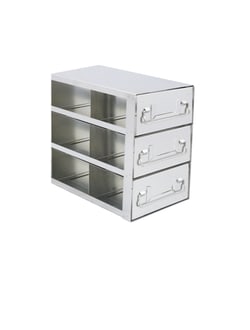 Alkali Scientific™ Upright Stainless Steel Large Freezer Racks for 3.75″ Cardboard Boxes 2x3 Configuration, 6 Box Capacity