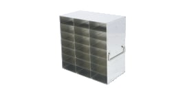 Alkali Scientific&trade; Stainless Steel Upright Freezer Rack for 25-Place Slide Boxes, 21 Box Capacity