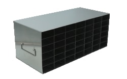 Alkali Scientific&trade; Stainless Steel Upright Freezer Rack for 80 Place Tube Boxes, 7 x 6 Configuration, 42 Box Capacity