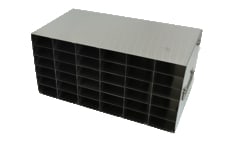 Alkali Scientific&trade; Stainless Steel Upright Freezer Rack for 80 Place Tube Boxes, 6 x 6 Configuration, 36 Box Capacity