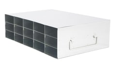 Alkali Scientific&trade; Stainless Steel Upright Freezer Rack for 80 Place Tube Boxes, 5 x 3 Configuration, 15 Box Capacity