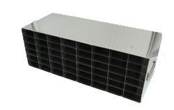 Alkali Scientific&trade; Stainless Steel Upright Freezer Rack for 80 Place Tube Boxes, 8 x 6 Configuration, 48 Box Capacity