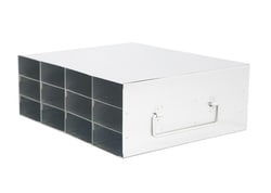 Alkali Scientific&trade; Stainless Steel Upright Freezer Rack for 80 Place Tube Boxes, 4 x 3 Configuration, 12 Box Capacity