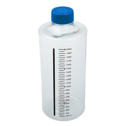 Alkali Scientific&trade; 2L Roller Bottles (2000mL), 850cm² Surface Area, Individually Wrapped, Sterile, Printed Graduations, Easy Grip Cap, 12/Cs, Tissue Culture Treated, Plug Cap