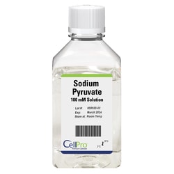 Alkali Scientific&nbsp;CellPro&trade; 100 mM Sodium Pyruvate solution, 100ml, 10/Case