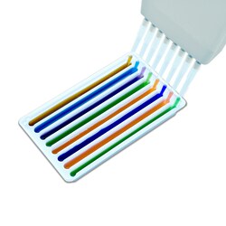 Alkali Scientific&nbsp;CellPro&trade; Reservoir Microplates Multichannel Solution Reservoir, 8-Channel, 48mL, Holds up to 8 Reagents, (8 x 6.0mL), Sterile, PS, Individually Wrapped, 100/Cs