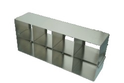 Alkali Scientific&trade; Stainless Steel Upright Freezer Racks for 15mL & 50mL Tube Boxes, 4 x 2 Configuration, 8 Box Capacity