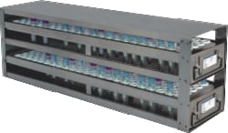 Alkali Scientific™ Upright Freezer Drawer Rack for Blood Sample Tubes – Fits 8ml, 8.5ml, 10ml Tubes, 60 Capacity, 1 Drawer