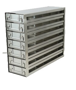 Alkali Scientific™ Upright Freezer Drawer Rack for 96 Deep-Well Microtiter Boxes; 5 x 7 Configuration, 35 Box Capacity