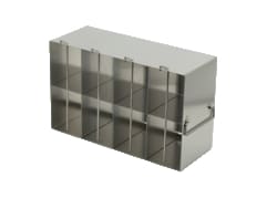 Alkali Scientific&trade; Stainless Steel Upright Freezer Rack for SBS Formatted Boxes (Micronic, Fluidx), 4x2 configuration, 8 Box Capacity