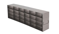 Alkali Scientific&trade; Stainless Steel Upright Freezer Rack for MATRIX Boxes, FluidX Boxes & Micronic Racks – 6 Boxes Deep x 4 Boxes High