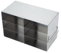 Alkali Scientific&trade; Upright Stainless-Steel Freezer Racks for 2” Boxes- Rack Only- 2 Boxes Deep x 3 Boxes High