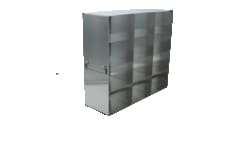 Alkali Scientific&trade; Upright Freezer Racks for Large 3.75″ Boxes- Rack Only- 3 Boxes Deep x 4 Boxes High
