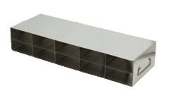 Alkali Scientific&trade; Stainless Steel Upright Freezer Rack for 96-Well Flipper Reversible Boxes, 5 x 2 Configuration, 10 Box Capacity
