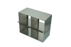 Alkali Scientific&trade; Stainless Steel Upright Freezer Racks for 15mL & 50mL Tube Boxes, 2 x 2 Configuration, 4 Box Capacity