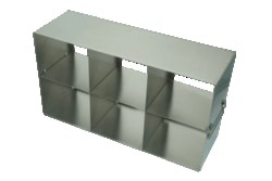 Alkali Scientific&trade; Stainless Steel Upright Freezer Racks for 15mL & 50mL Tube Boxes, 3 x 2 Configuration, 6 Box Capacity