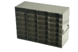 Alkali Scientific&trade; Stainless-Steel Upright Freezer Rack for 25-Place Slide Boxes, 28 Box Capacity