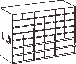 Alkali Scientific™ Upright Freezer Rack for 50-Cell 1.5ml Microtube Storage Boxes, 3x7x2 Configuration, 21 Box Capacity