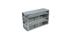 Alkali Scientific™ Upright Freezer Drawer Rack for Blood Sample Tubes – Fits 8ml, 8.5ml, 10ml Tubes, 120 Capacity, 2 Drawers