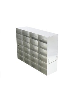 Alkali Scientific&trade; Upright Stainless Steel Freezer Rack (UFH50-55) for 50-Cell Hinged Top Plastic Boxes, 5 x 6 Configuration, 30 Box Capacity