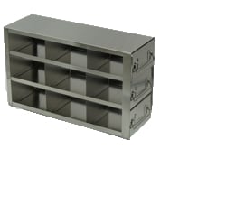 Alkali Scientific&trade; Stainless Steel Freezer Racks with Drawers, 3 x 3 Configuration, 9 Box Capacity, for 3