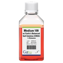 Alkali Scientific CellPro™ Medium 199 with Earle's Balanced Salt Solution (EBSS), L-glutamine, 500ml
