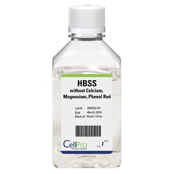 Alkali Scientific CellPro™ HBSS without calcium, magnesium, or phenol red, 500ml