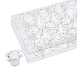 Alkali Scientific ASI™ Hanging Cell Culture Inserts with TC Treated Plates, Polycarbonate (PC), 12 Inserts / 24well Plate, PS,PC membrance, Opaque, 6.50mmØ, 0.40μm pore, 0.20-0.35mL, 0.33cm², Sterile to SAL 10-6,12/plate/48/case