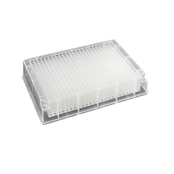 Alkali Scientific CellPro™ Deep Well Plate, 384 Square Well, 240µL, 24.9mm height, V-bottom, PP, 5 bags of 10 pieces, 50/Cs, STERILE